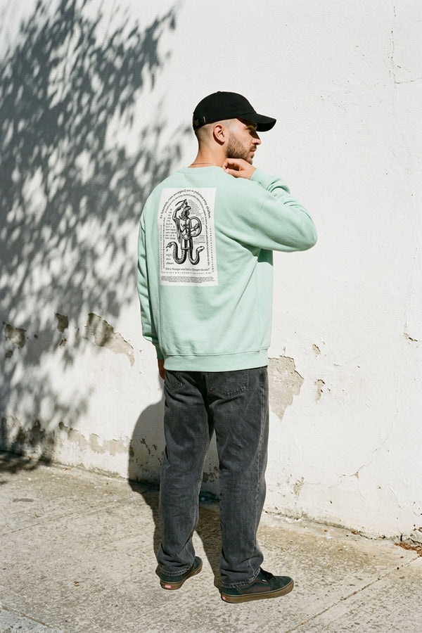 Erkek Reincarnation Oversize Mint Sweatshirt