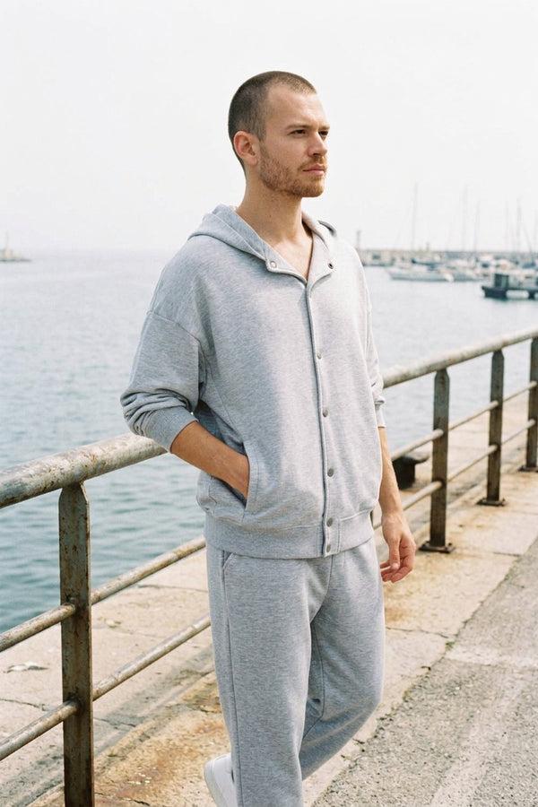 Erkek Timeless Bang Oversize Gri Sweatshirt