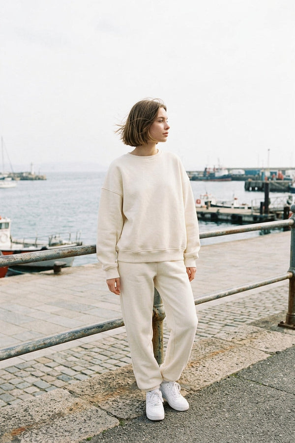 Kadın Vibe Oversize Krem Sweatshirt