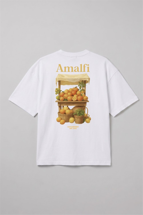 Erkek Amalfi Oversize Beyaz T-Shirt
