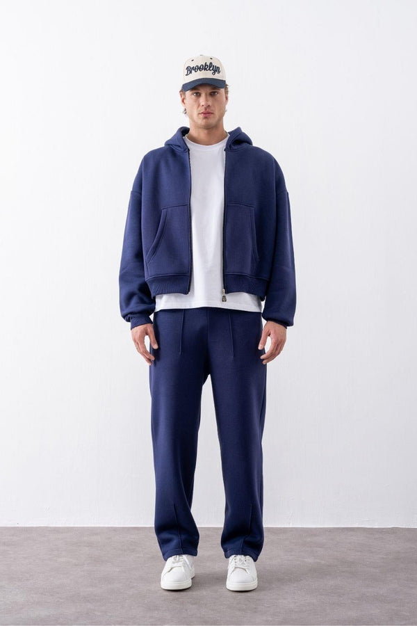 Erkek Baggy Chill Lacivert Eşofman Altı