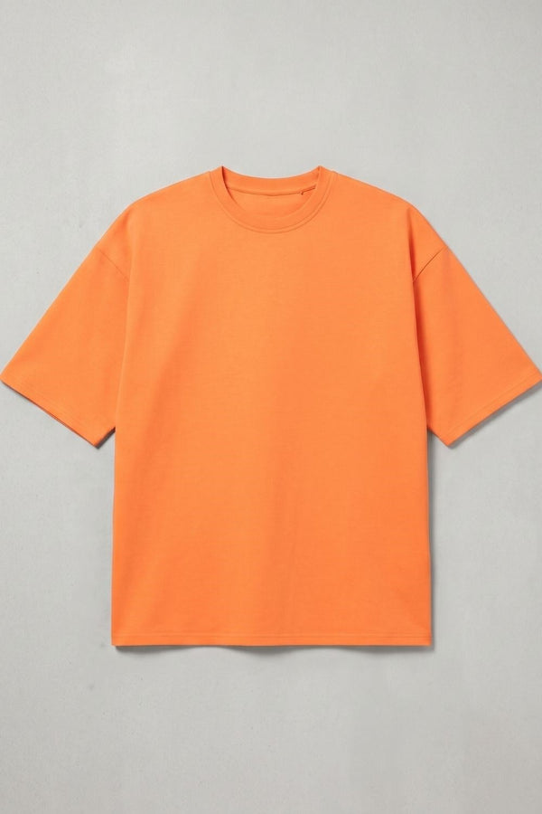 Erkek Base Oversize Şeftali T-Shirt