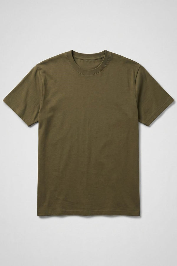 Erkek Basic Haki T-Shirt