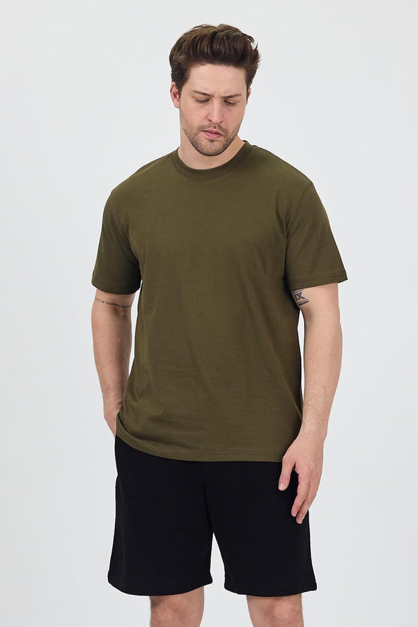 Erkek Basic Haki T-Shirt