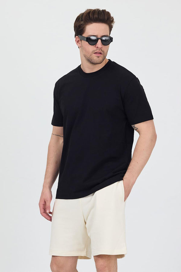 Erkek Kısa Kollu Basic Siyah T-Shirt
