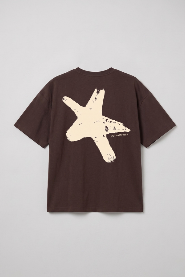 Boxy Star Kahverengi Premium T-Shirt