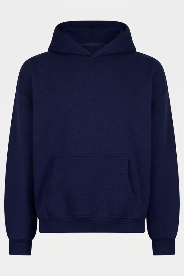 Erkek Chill Oversize Lacivert Hoodie