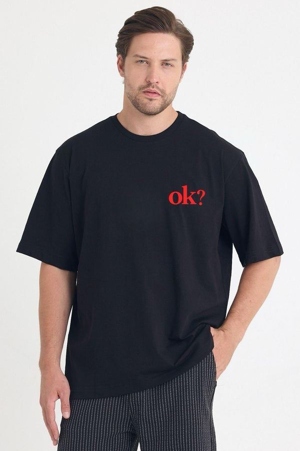 Erkek Relaxed 009 Oversize Siyah T-Shirt