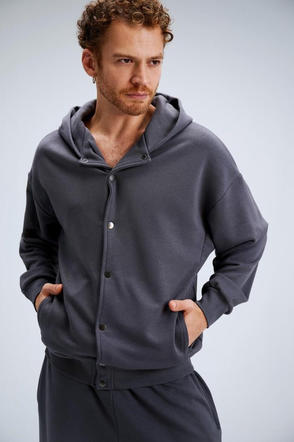 Erkek Timeless Bang Oversize Antrasit Sweatshirt