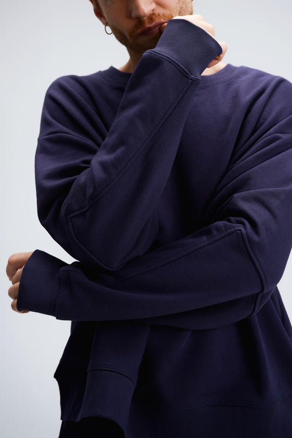 Erkek Timeless Oversize Lacivert Sweatshirt