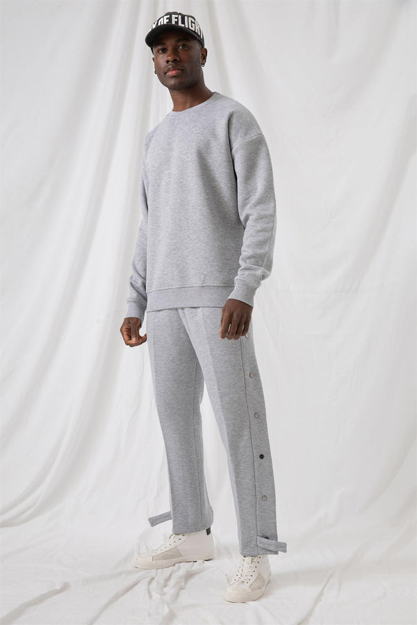 Erkek Vibe Oversize Gri Sweatshirt