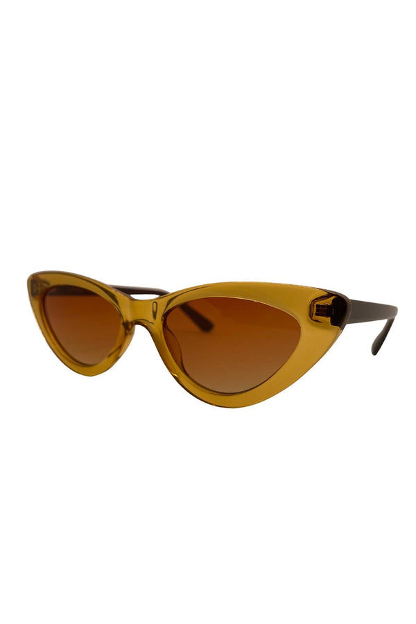 gothamVibes Sarı Cat Eye Güneş Gözlüğü - 001