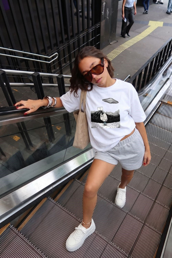 Kadın Take Me Oversize Beyaz T-Shirt