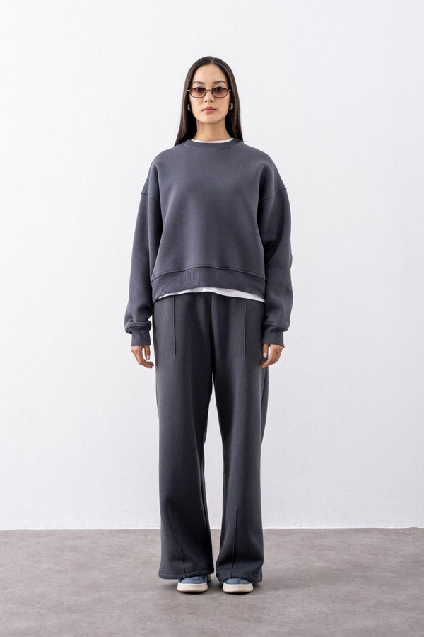 Kadın Vibe Oversize Antrasit Sweatshirt