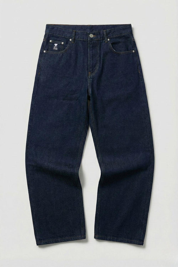 Erkek Loose Fit Mavi Kot Pantolon