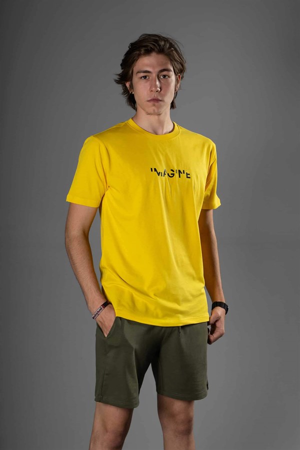 Erkek Imagine Sarı T-Shirt