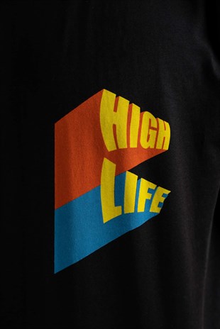 Erkek High Life Siyah T-Shirt