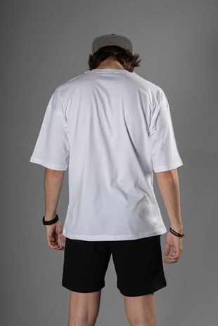 Erkek Oversize EWBO Beyaz T-Shirt