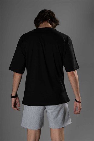 Erkek Oversize EWBO Siyah T-Shirt
