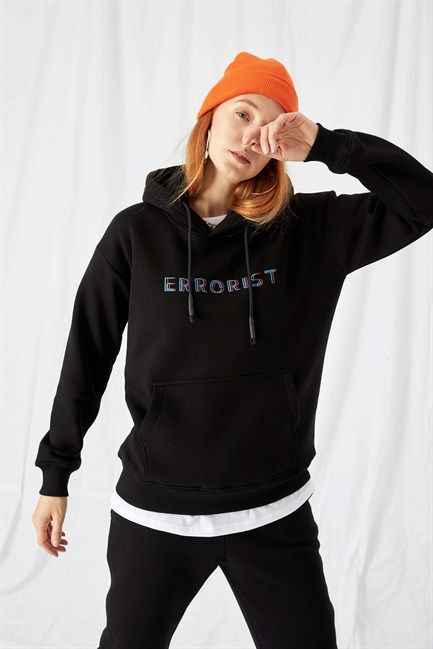 Kadın Errorist Hoodie Sweatshirt