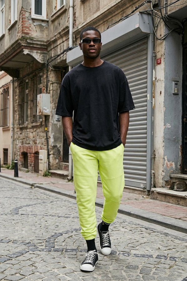 Erkek Equality Jogger Neon Sarı Eşofman Altı