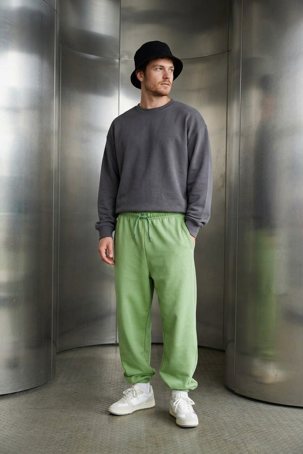 Erkek Timeless Jogger Fıstık Yeşili Eşofman Altı