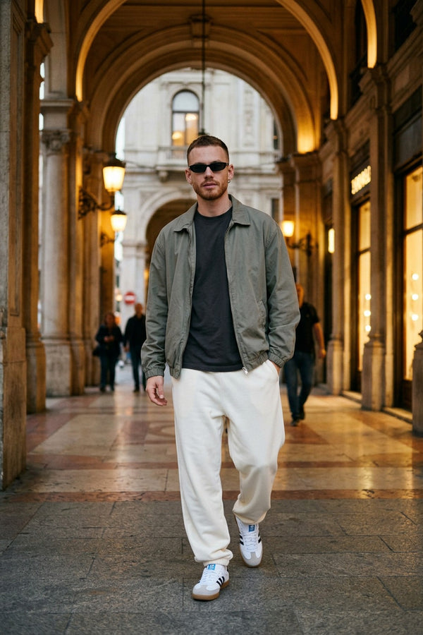 Erkek Timeless Jogger Krem Eşofman Altı