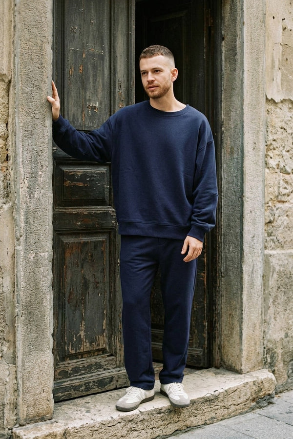 Erkek Timeless Oversize Lacivert Sweatshirt