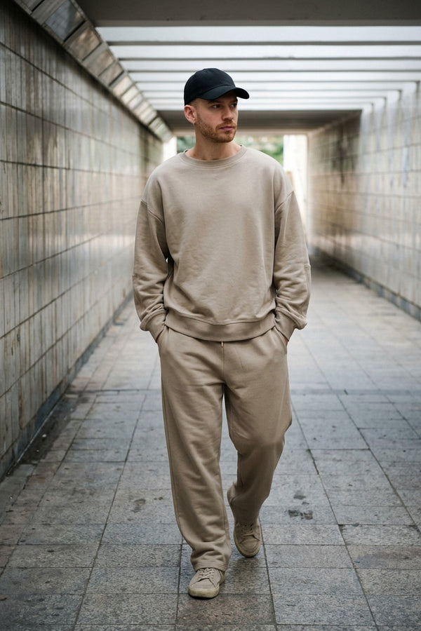 Erkek Timeless Oversize Vizon Sweatshirt
