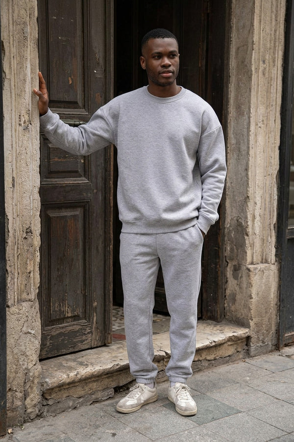 Erkek Vibe Oversize Gri Sweatshirt
