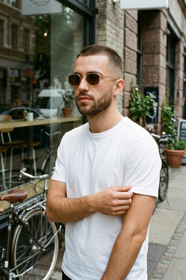 gothamVibes Bej Kare Güneş Gözlüğü - 003