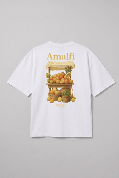 Erkek Amalfi Oversize Beyaz T-Shirt