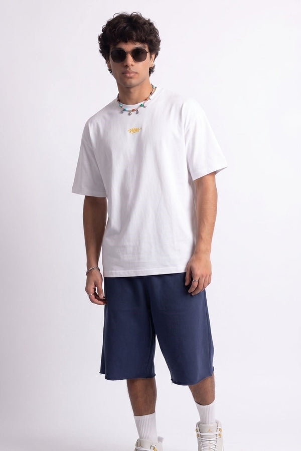 Erkek Amalfi Oversize Beyaz T-Shirt