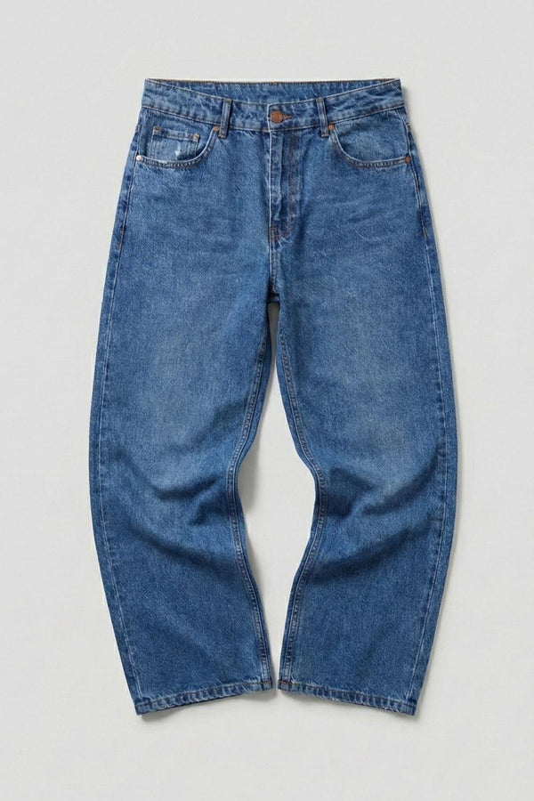 Erkek Baggy Koyu Mavi Kot Pantolon