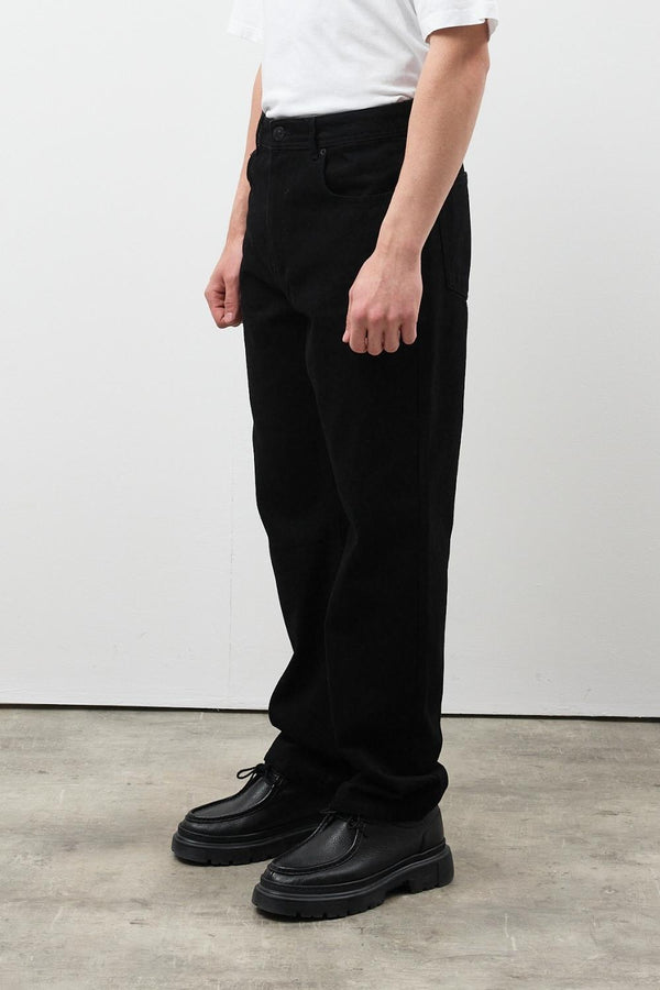 Erkek Baggy Siyah Kot Pantolon