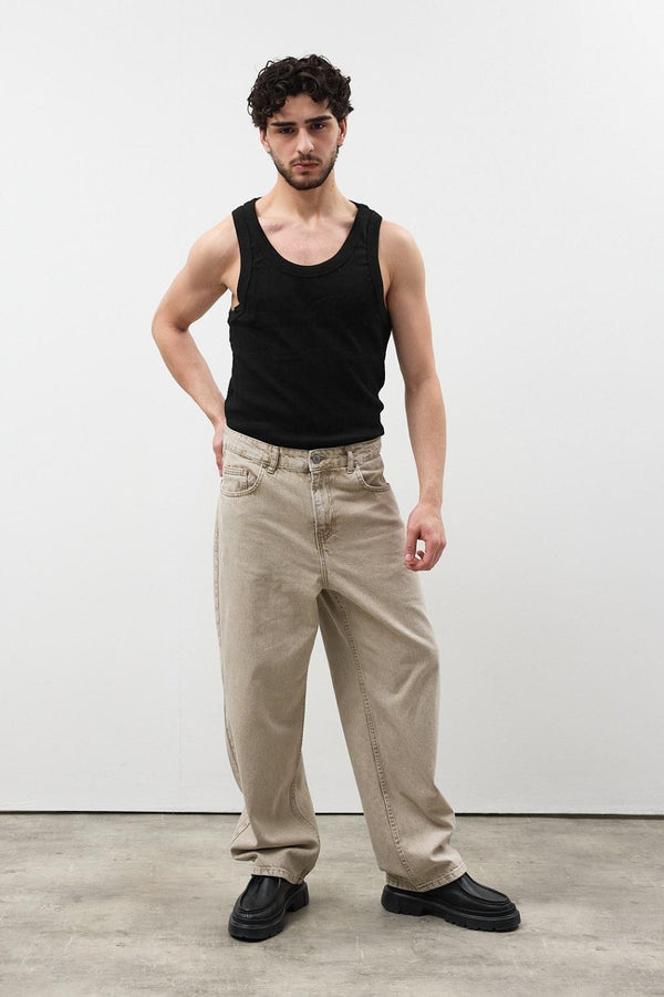 Erkek Basic Tank Top Siyah T-Shirt