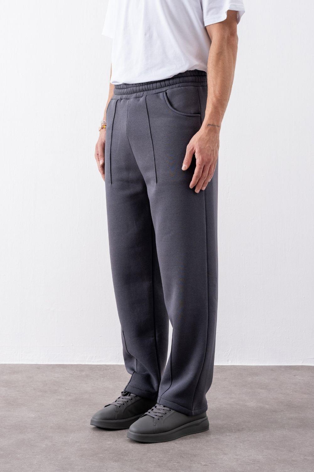 Erkek Baggy Chill Antrasit Eşofman Altı