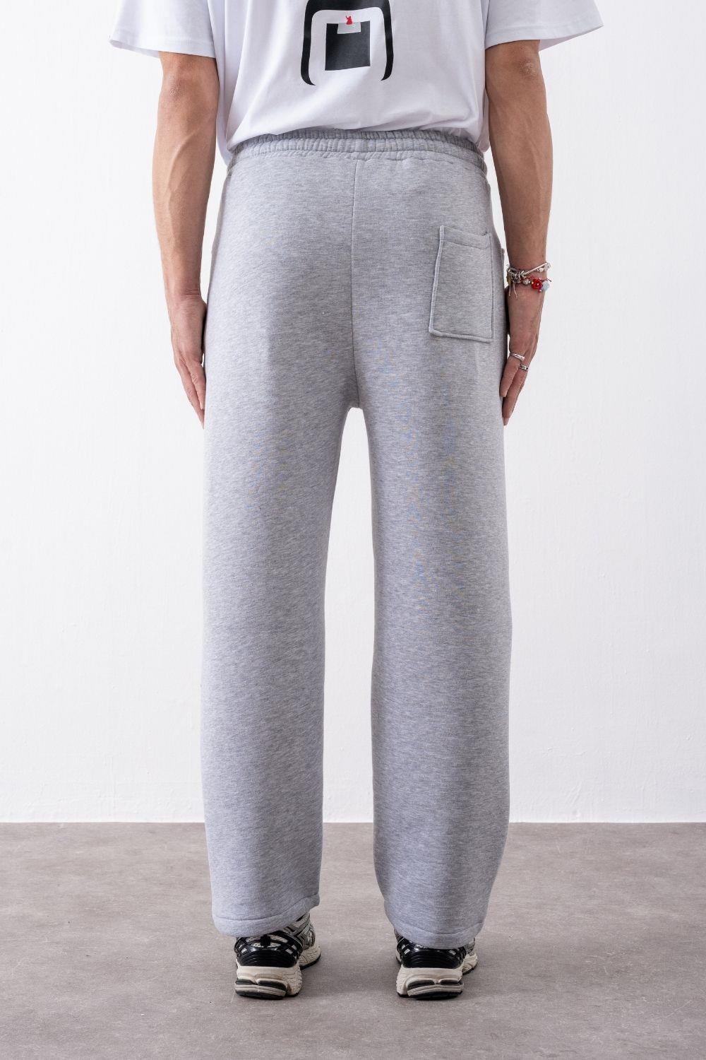 Erkek Baggy Chill Gri Eşofman Altı
