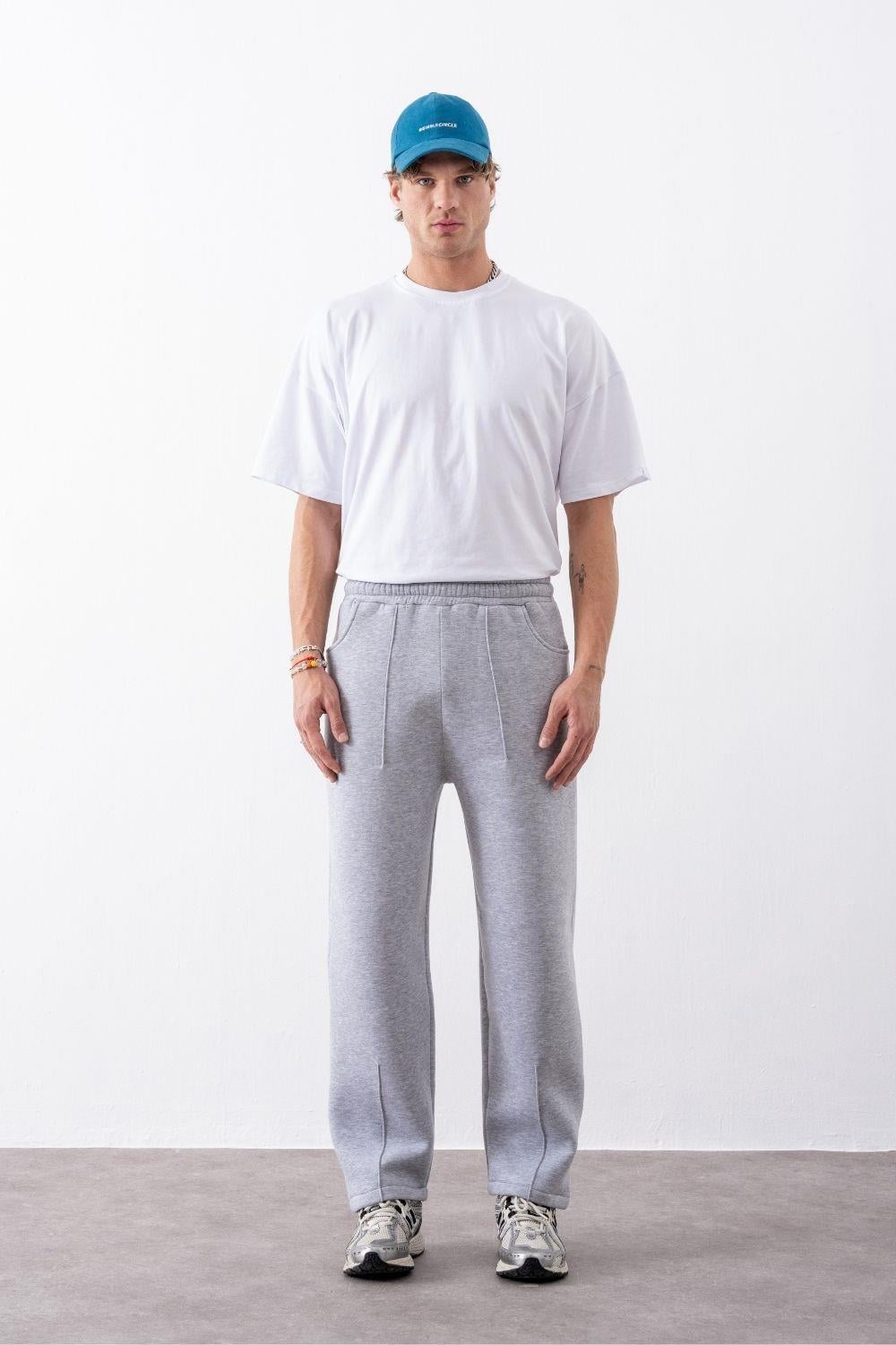 Erkek Baggy Chill Gri Eşofman Altı