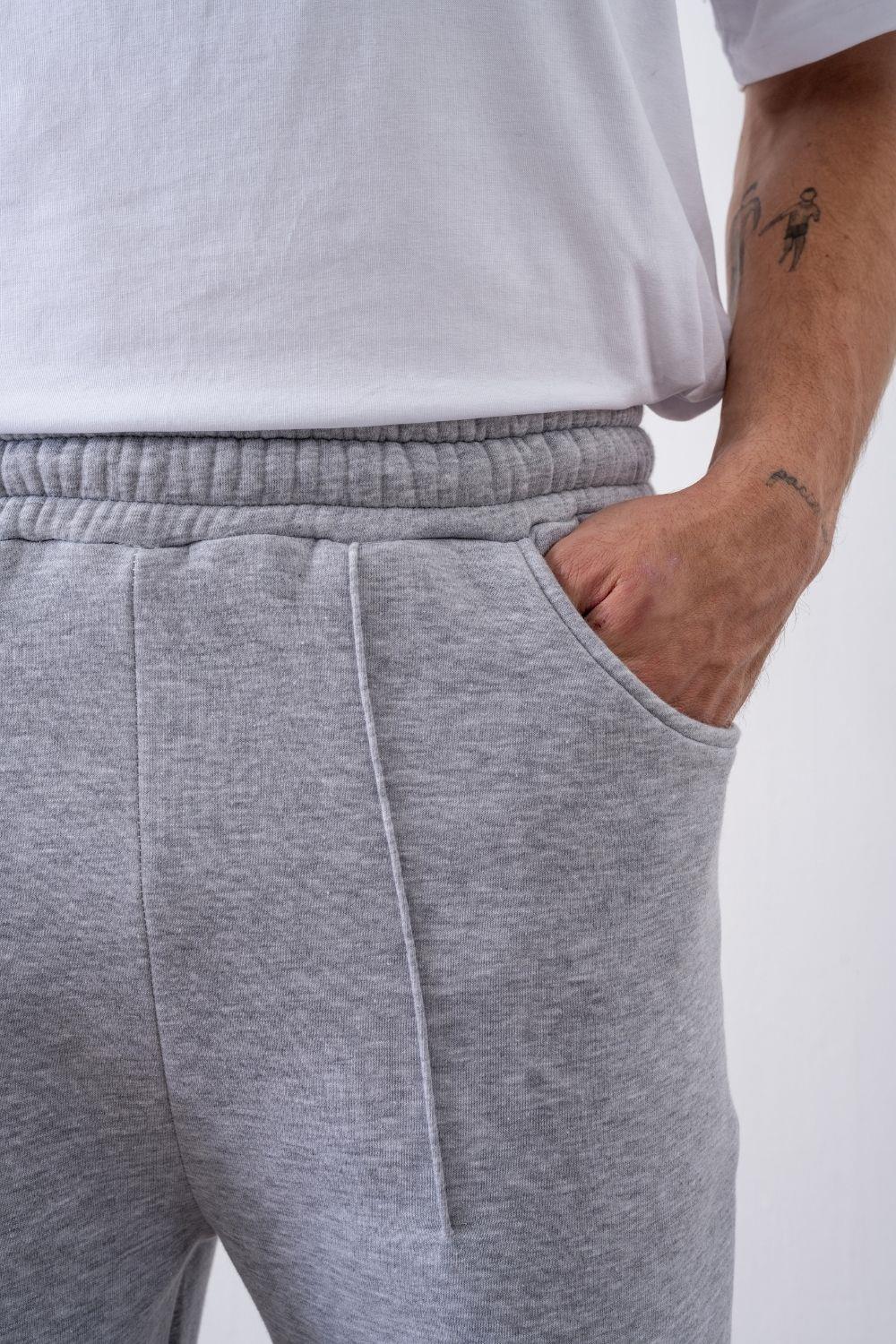 Erkek Baggy Chill Gri Eşofman Altı