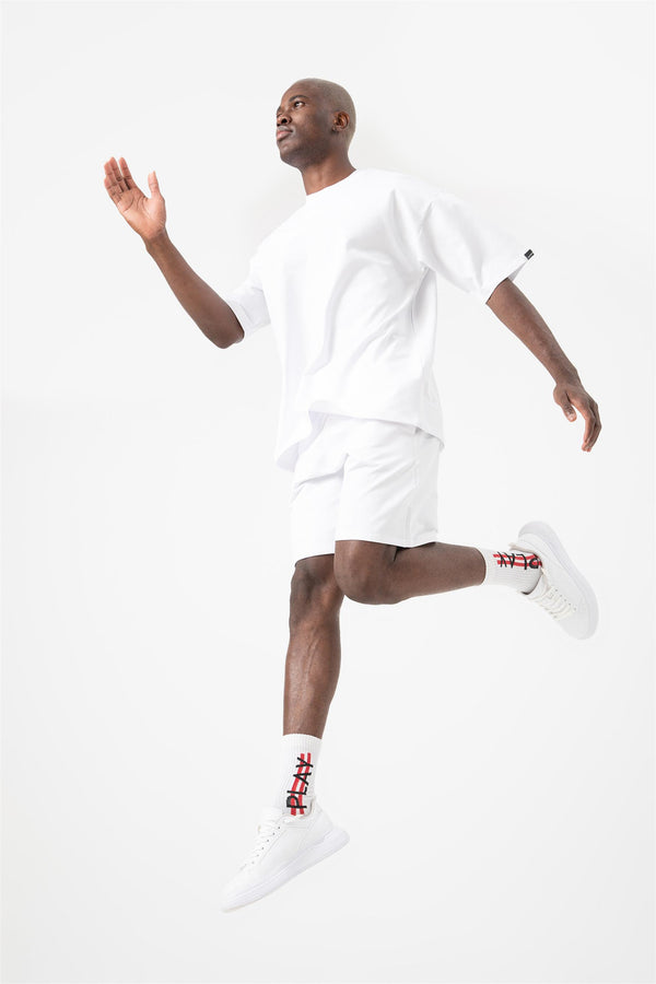Erkek Base Oversize Beyaz T-Shirt