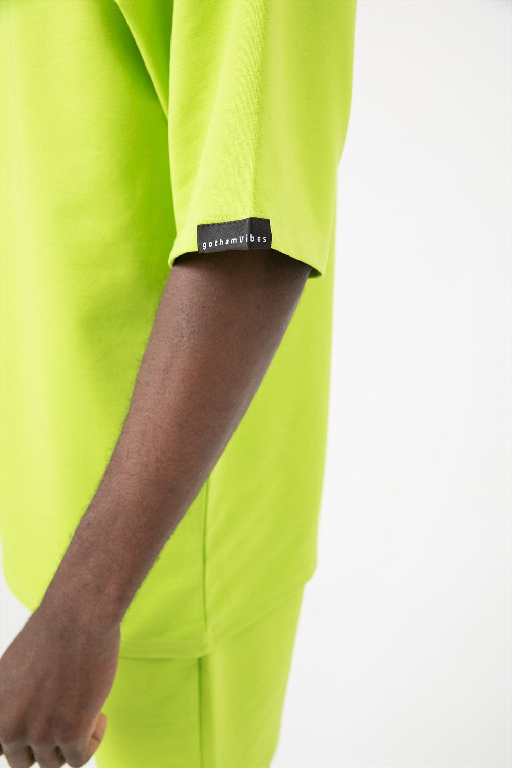 Erkek Base Oversize Lime Yeşili T-Shirt