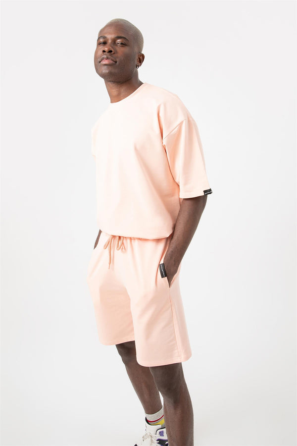 Erkek Base Oversize Mercan T-Shirt