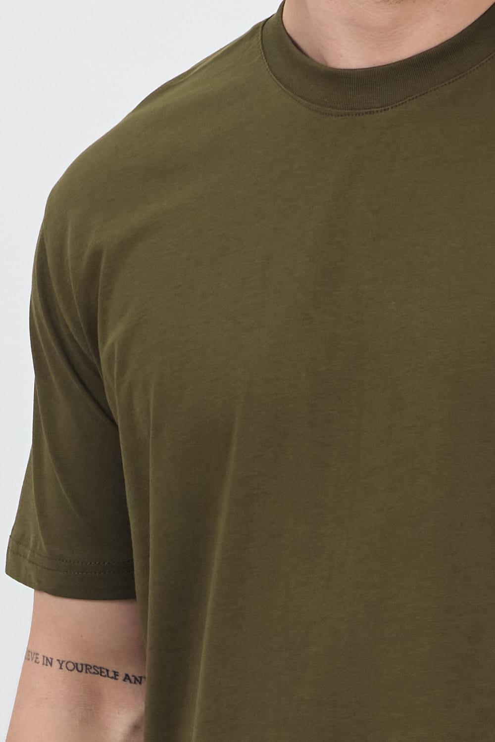 Erkek Basic Haki T-Shirt