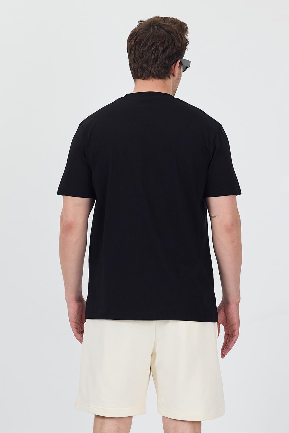 Erkek Kısa Kollu Basic Siyah T-Shirt