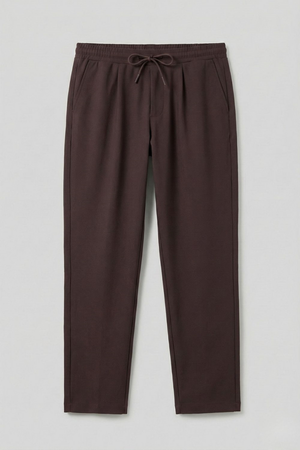 Erkek Boru Paça Kahverengi Jogger Pantolon