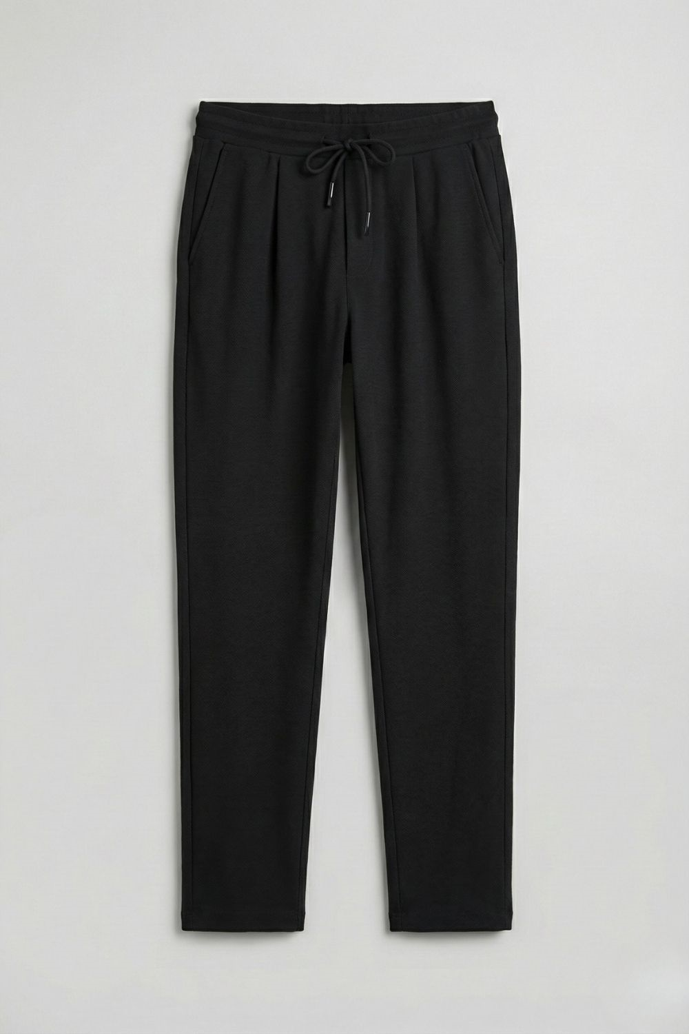Erkek Boru Paça Siyah Jogger Pantolon