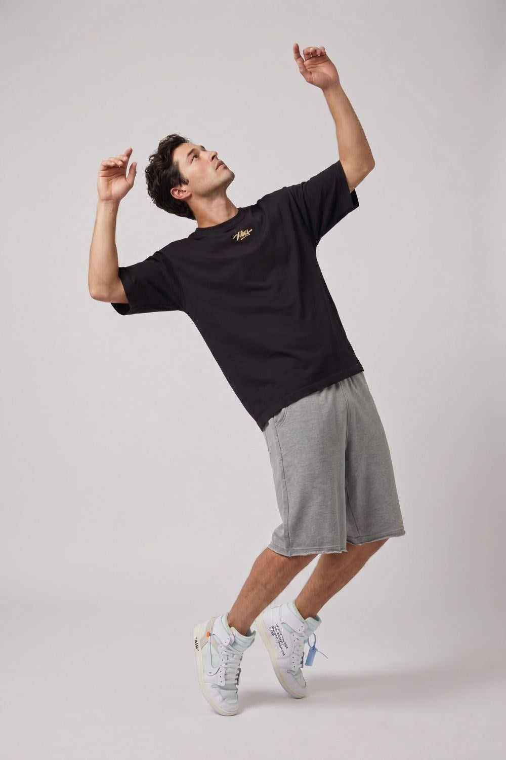 Erkek Rhytm Oversize Siyah Premium T-Shirt