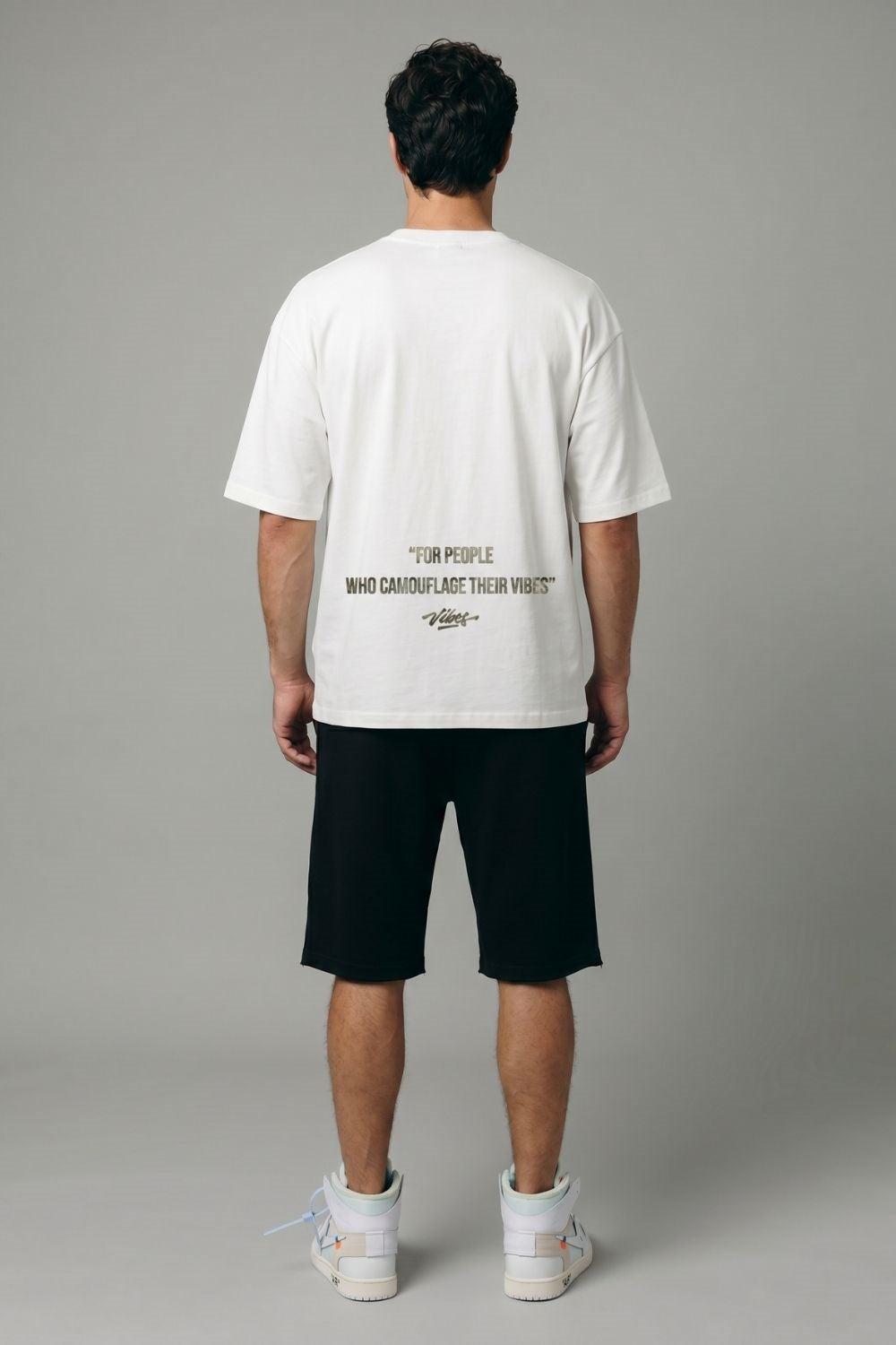 Erkek Rick Oversize Kırık Beyaz Premium T-Shirt