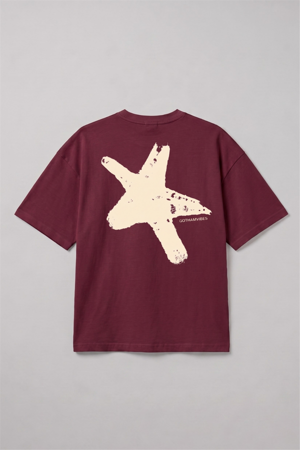 Boxy Star Bordo Premium T-Shirt